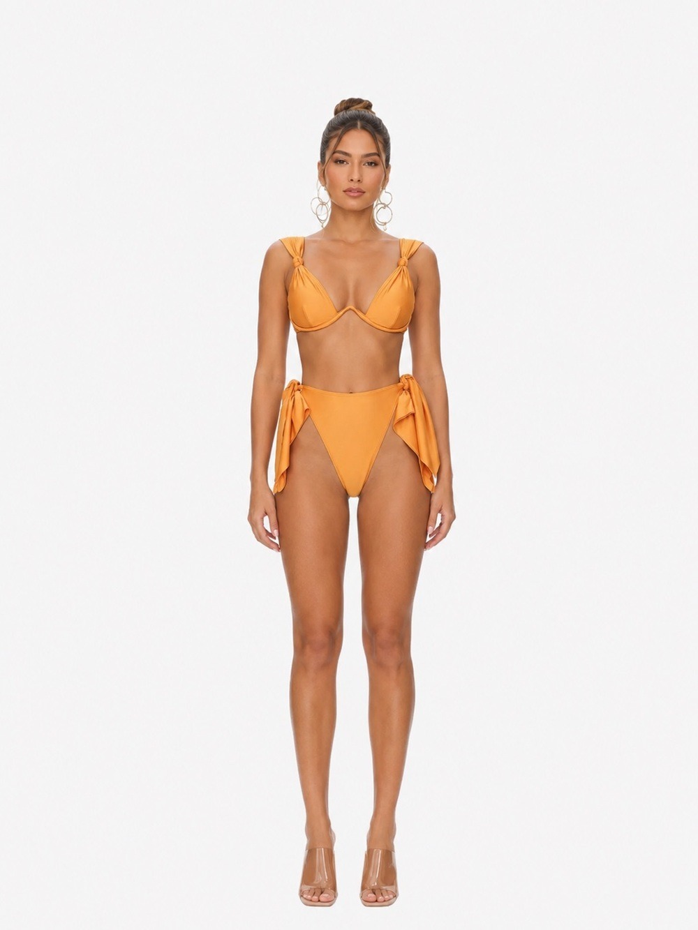 NWT Andrea Iyamah Rai Golden Underwire Tie Bikini Set XS S